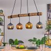 Koyoto Lampadario a sospensione, Lampada a sfera, Lampada a sospensione Écru, Nero, 4-Luci
