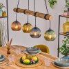 Koyoto Lampadario a sospensione, Lampada a sfera, Lampada a sospensione Écru, Nero, 4-Luci