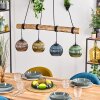Koyoto Lampadario a sospensione, Lampada a sfera, Lampada a sospensione Écru, Nero, 4-Luci