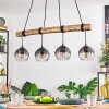 Koyoto Lampadario a sospensione, Lampada a sfera, Lampada a sospensione Écru, Nero, 4-Luci