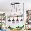 Koyoto Lampadario a sospensione, Lampada a sfera, Lampada a sospensione Écru, Nero, 4-Luci
