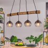 Koyoto Lampadario a sospensione, Lampada a sfera, Lampada a sospensione Écru, Nero, 4-Luci