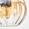 Koyoto Lampadario a sospensione, Lampada a sfera, Lampada a sospensione Écru, Nero, 4-Luci