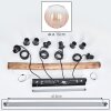 Koyoto Lampadario a sospensione, Lampada a sfera, Lampada a sospensione Écru, Nero, 4-Luci