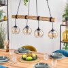 Koyoto Lampadario a sospensione, Lampada a sfera, Lampada a sospensione Écru, Nero, 4-Luci
