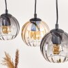 Koyoto Lampadario a sospensione, Lampada a sfera, Lampada a sospensione Écru, Nero, 4-Luci
