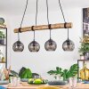 Koyoto Lampadario a sospensione, Lampada a sfera, Lampada a sospensione Écru, Nero, 4-Luci