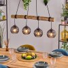 Koyoto Lampadario a sospensione, Lampada a sfera, Lampada a sospensione Écru, Nero, 4-Luci