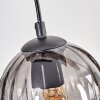 Koyoto Lampadario a sospensione, Lampada a sfera, Lampada a sospensione Écru, Nero, 4-Luci