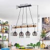 Koyoto Lampadario a sospensione, Lampada a sfera, Lampada a sospensione Écru, Nero, 4-Luci