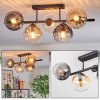 Koyoto Plafoniera, Lampada a sfera Ambrato, Chiaro, Grigio fumo, 5-Luci
