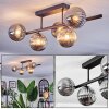 Chehalis Plafoniera, Lampada a sfera Grigio fumo, 5-Luci