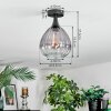 Rafel Plafoniera Nero, 1-Luce