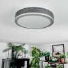 Salmi Plafoniera, Panel LED Grigio, Argento, 1-Luce