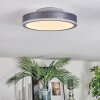 Salmi Plafoniera, Panel LED Grigio, Argento, 1-Luce