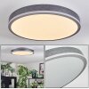 Salmi Plafoniera, Panel LED Grigio, Argento, 1-Luce