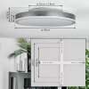 Salmi Plafoniera, Panel LED Grigio, Argento, 1-Luce