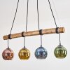 Koyoto Lampadario a sospensione, Lampada a sfera, Lampada a sospensione Écru, Nero, 4-Luci