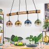 Koyoto Lampadario a sospensione, Lampada a sfera, Lampada a sospensione Écru, Nero, 4-Luci