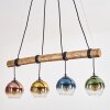 Koyoto Lampadario a sospensione, Lampada a sfera, Lampada a sospensione Écru, Nero, 4-Luci
