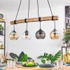 Koyoto Lampadario a sospensione, Lampada a sfera, Lampada a sospensione Écru, Nero, 4-Luci