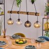 Koyoto Lampadario a sospensione, Lampada a sfera, Lampada a sospensione Écru, Nero, 4-Luci