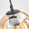 Koyoto Lampadario a sospensione, Lampada a sfera, Lampada a sospensione Écru, Nero, 4-Luci