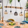 Koyoto Lampadario a sospensione, Lampada a sfera, Lampada a sospensione Écru, Nero, 4-Luci