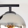 Koyoto Plafoniera, Lampada a sfera Cromo, Chiaro, Grigio fumo, 2-Luci