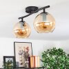 Koyoto Plafoniera, Lampada a sfera Ambrato, 2-Luci Koyoto Plafoniera, Lampada a sfera Ambrato, 2-Luci