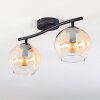 Koyoto Plafoniera, Lampada a sfera Ambrato, Chiaro, 2-Luci