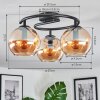 Koyoto Plafoniera, Lampada a sfera 37 cm Ambrato, 3-Luci