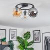 Ripoll Plafoniera, Lampada a sfera Ambrato, Chiaro, Grigio fumo, 3-Luci