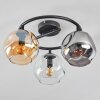 Ripoll Plafoniera, Lampada a sfera Ambrato, Chiaro, Grigio fumo, 3-Luci