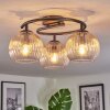 Koyoto Plafoniera, Lampada a sfera 37 cm Ambrato, Chiaro, 3-Luci