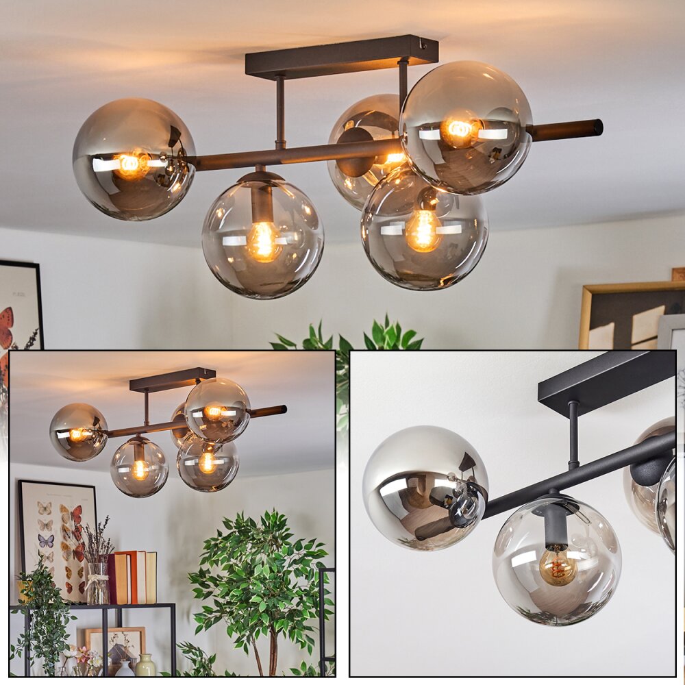 Gastor Plafoniera, Lampada a sfera Grigio fumo, 5-Luci main product photo