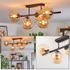 Gastor Plafoniera, Lampada a sfera Ambrato, 5-Luci