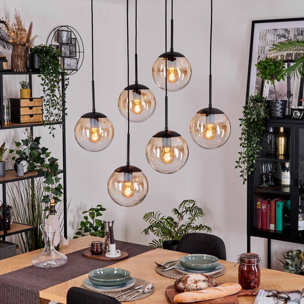 Gastor Lampadario a sospensione, Lampada a sfera, Lampada a sospensione Nero, 6-Luci main product photo