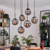 Gastor Lampadario a sospensione, Lampada a sfera, Lampada a sospensione Nero, 6-Luci