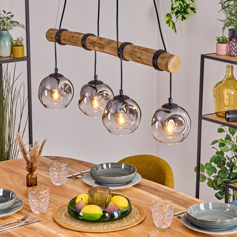 Ripoll Lampadario a sospensione, Lampada a sfera, Lampada a sospensione Écru, Nero, 4-Luci main product photo
