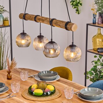 Ripoll Lampadario a sospensione, Lampada a sfera, Lampada a sospensione Écru, Nero, 4-Luci Ripoll Lampadario a sospensione, Lampada a sfera, Lampada a sospensione Écru, Nero, 4-Luci