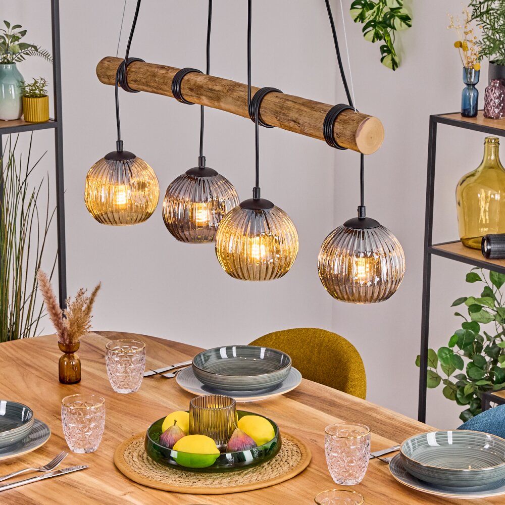 Ripoll Lampadario a sospensione, Lampada a sfera, Lampada a sospensione Écru, Nero, 4-Luci main product photo