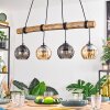 Koyoto Lampadario a sospensione, Lampada a sfera, Lampada a sospensione Écru, Nero, 4-Luci