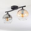 Koyoto Plafoniera, Lampada a sfera Ambrato, Chiaro, Grigio fumo, 2-Luci