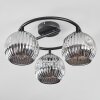 Ripoll Plafoniera, Lampada a sfera Cromo, Grigio fumo, 3-Luci