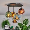 Ripoll Plafoniera, Lampada a sfera Blu, Cromo, Oro, Verde, Ramato, Grigio fumo, 5-Luci