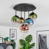 Koyoto Plafoniera, Lampada a sfera Blu, Oro, Verde, Chiaro, Ramato, 5-Luci