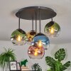 Koyoto Plafoniera, Lampada a sfera Blu, Oro, Verde, Chiaro, Ramato, 5-Luci