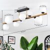 Chehalis Plafoniera, Lampada a sfera Oro, Nero, 10-Luci