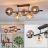 Gastor Plafoniera, Lampada a sfera Ambrato, Chiaro, Grigio fumo, 5-Luci